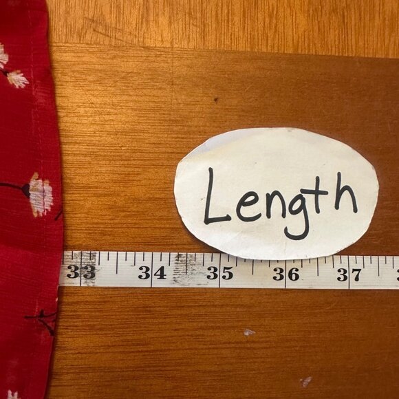 Abercrombie & Fitch Red Floral Sheer Short-Sleeve babydoll Dress S - Picture 5 of 8